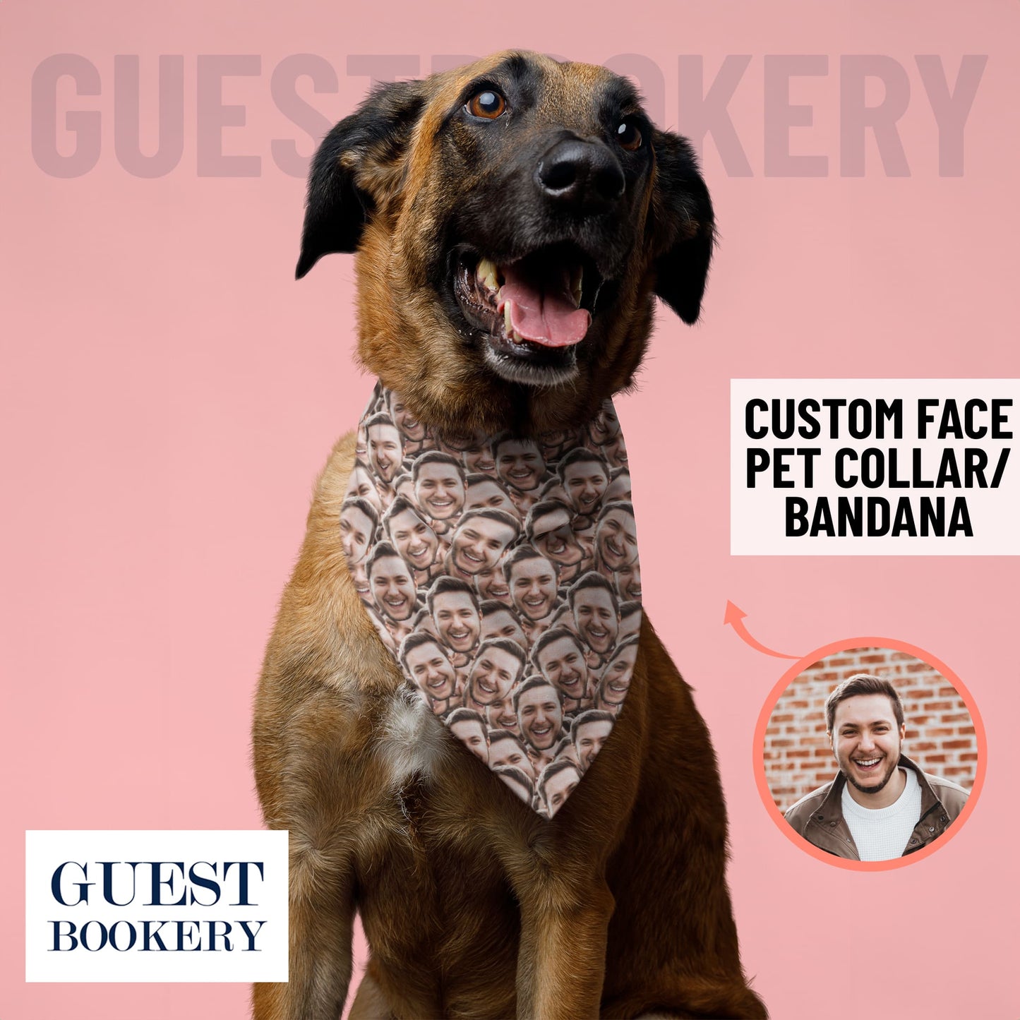 Custom Faces Dog Bandana