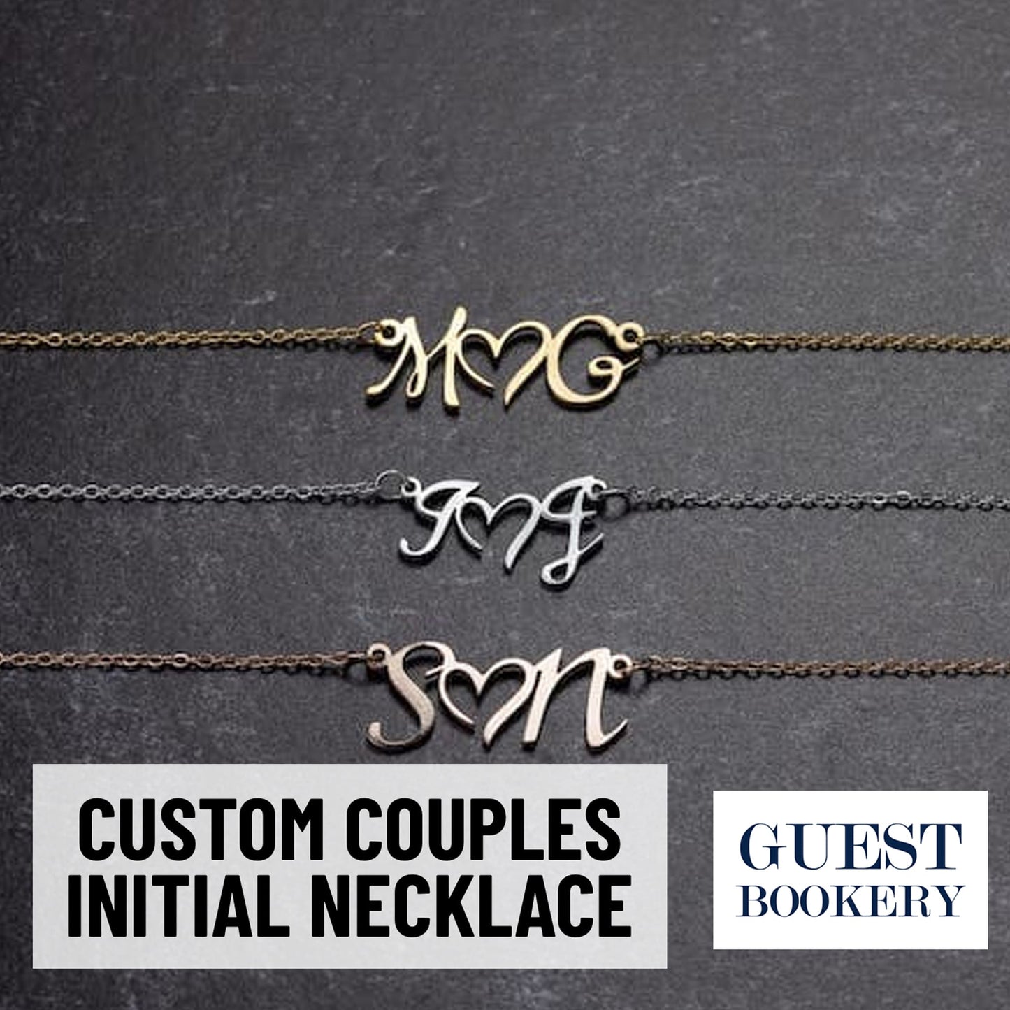 Custom Couples Initial Necklace