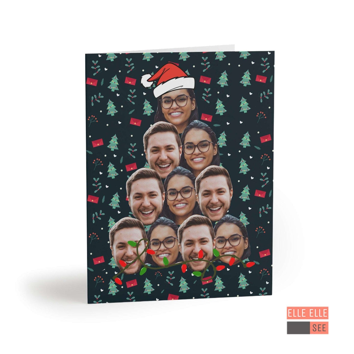 Custom Face Christmas Greeting Cards - Set of 24 - Family Christmas Card - OFFICE PARTY - Christmas Party - Custom Christmas Cards Greeting