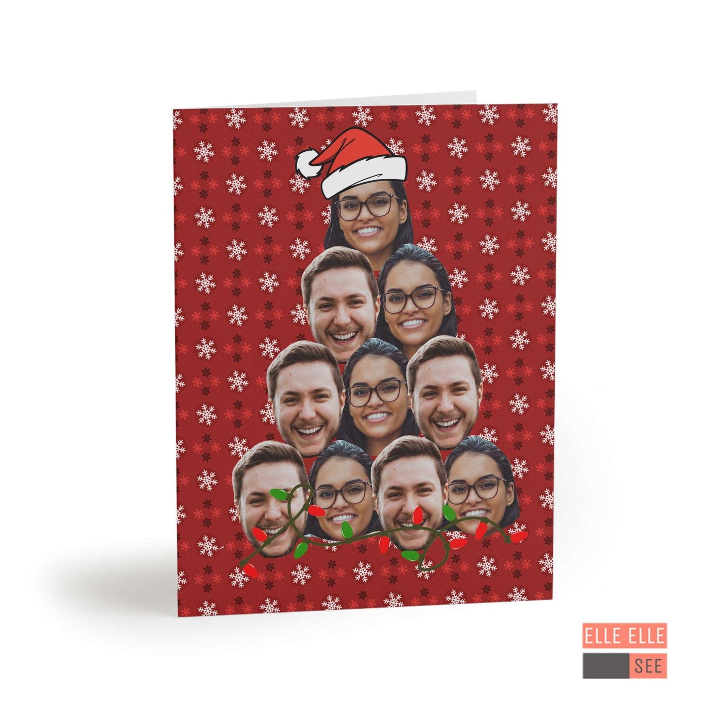 Custom Face Christmas Greeting Cards - Set of 24 - Family Christmas Card - OFFICE PARTY - Christmas Party - Custom Christmas Cards Greeting
