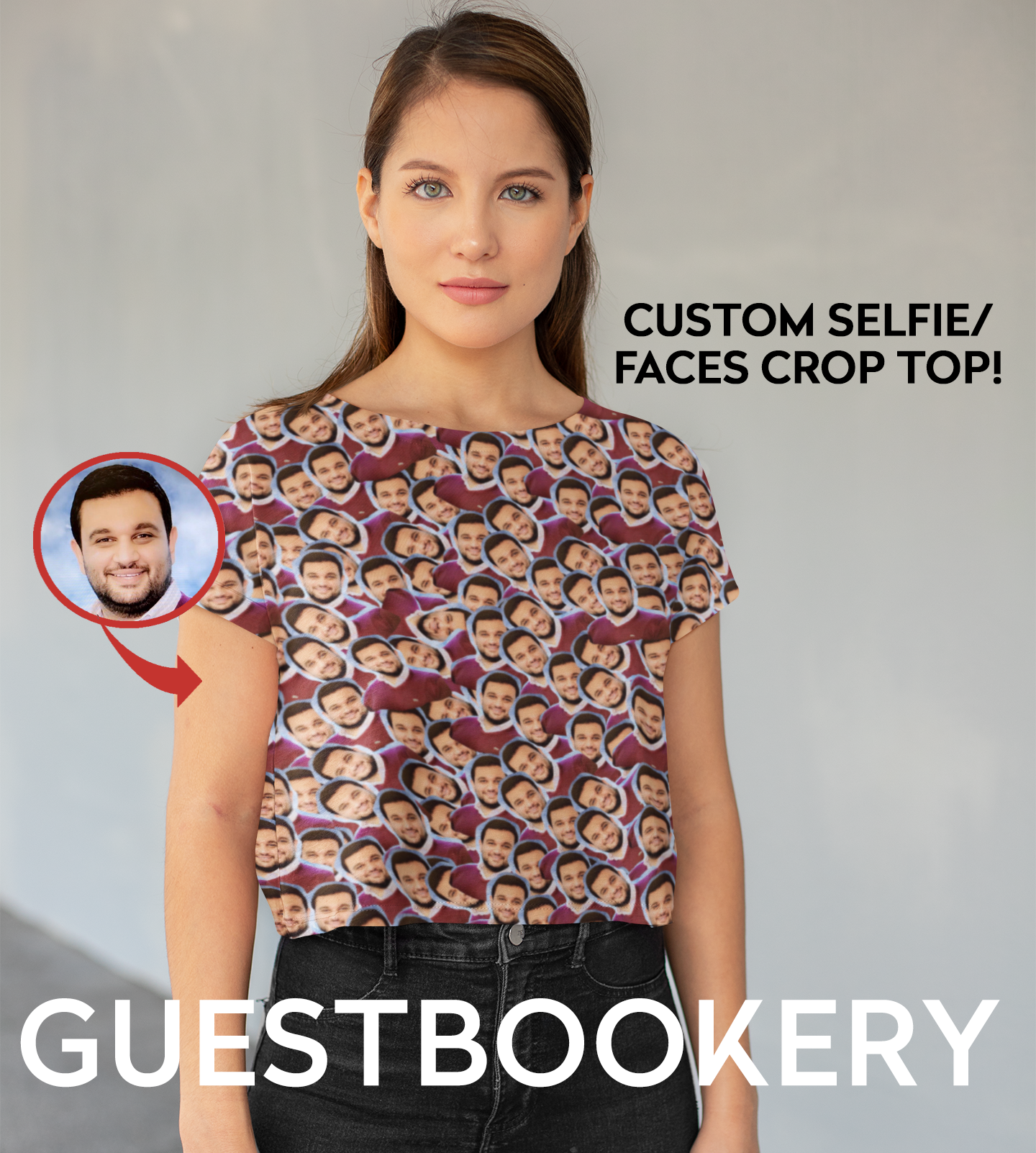 Custom Faces Crop Top