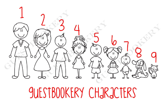 Custom Family Character Pillow