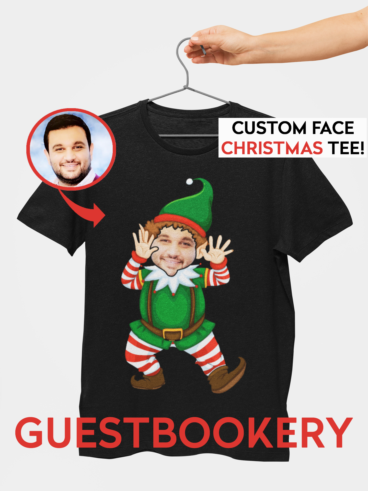 Custom Face Ugly Christmas Elf T-shirt
