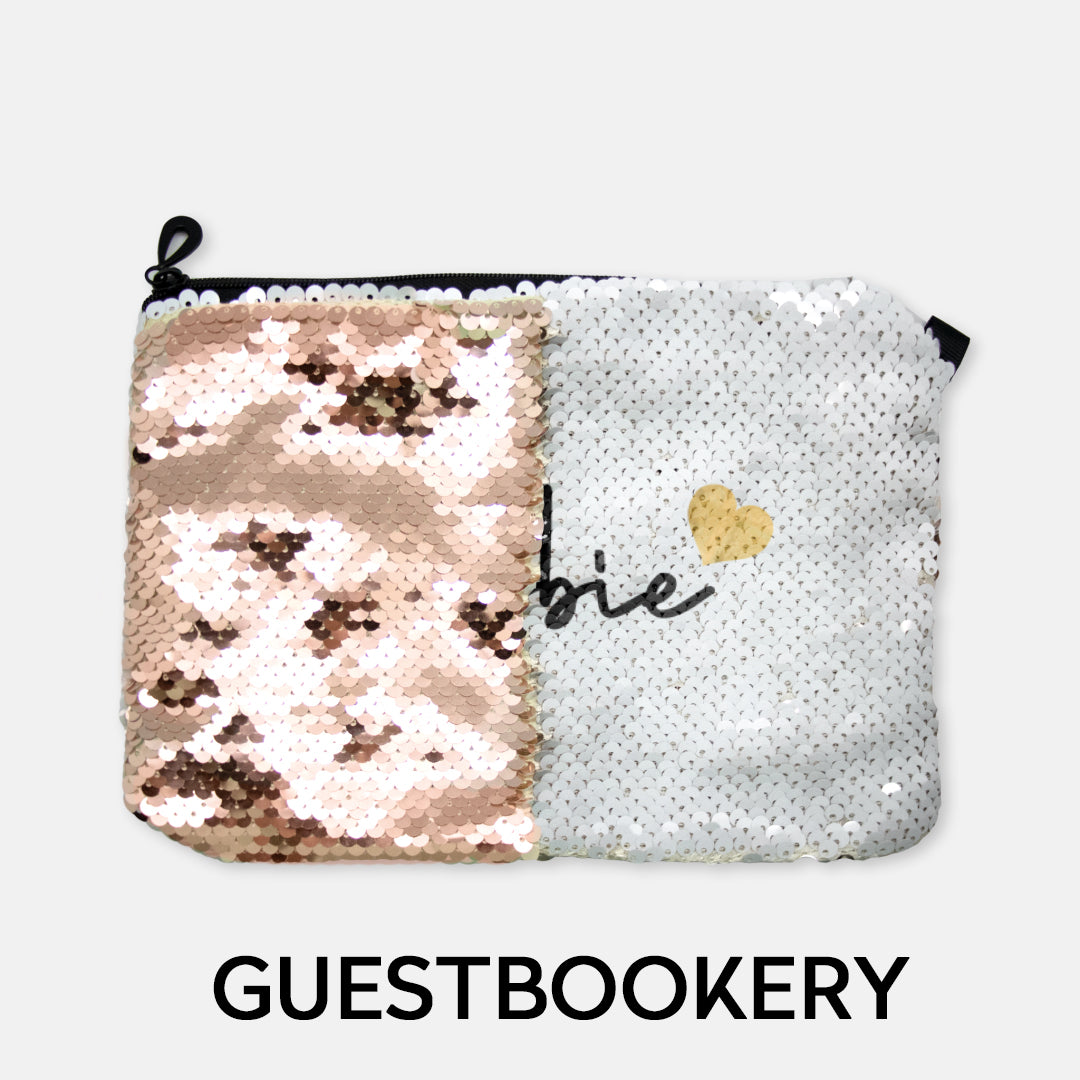 Personalized Sequin Reversible Cosmetic Bag