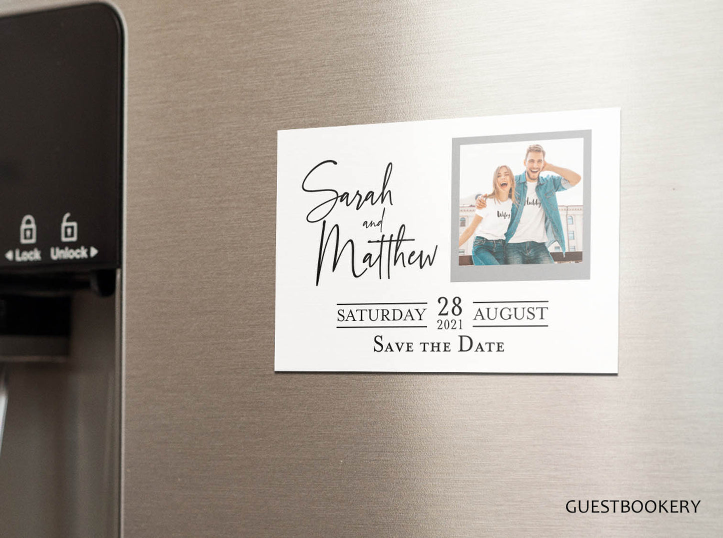 Minimalistic Save The Date Magnets - Custom Face