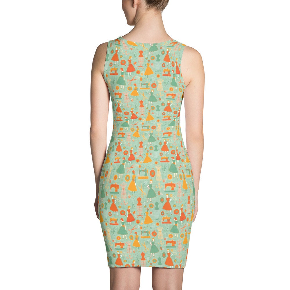 Fashion Designer Sewing Dress