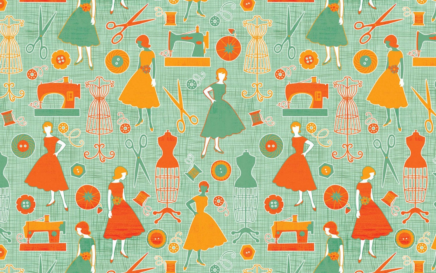 Fashion Designer Sewing Dress