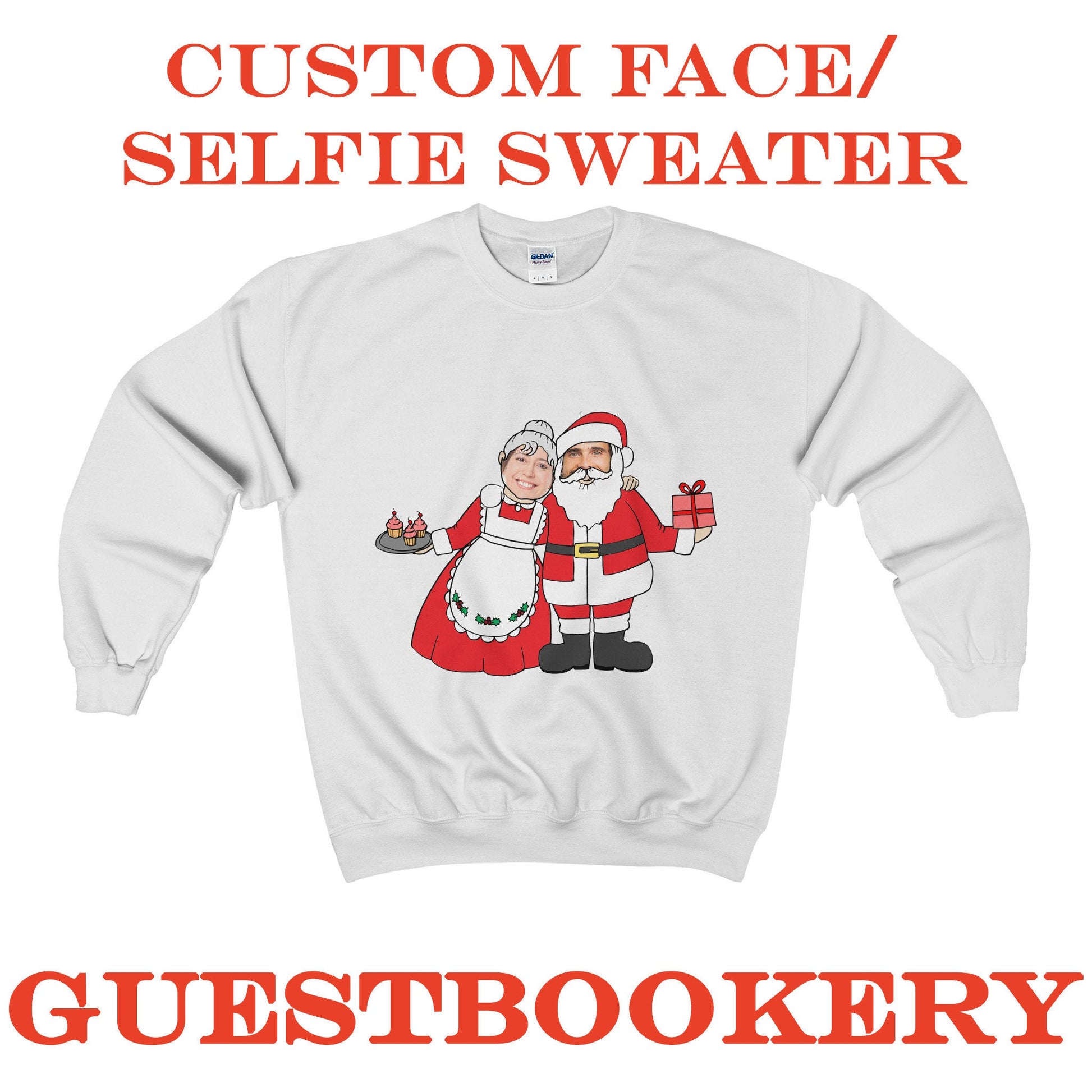Custom Face Ugly Christmas Mr. & Mrs. Claus Sweatshirt