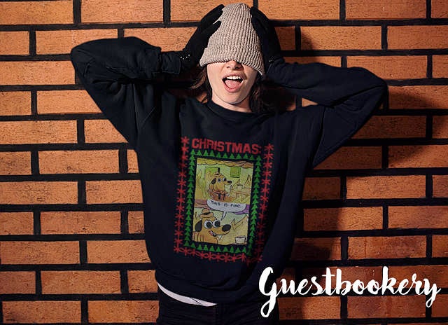 This is Fine Meme Christmas Sweatshirt