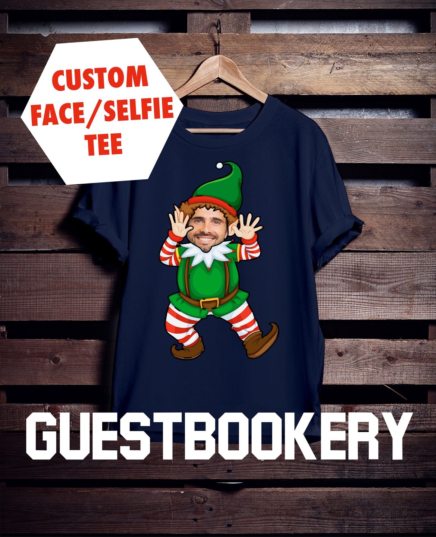 Custom Face Ugly Christmas Elf T-shirt