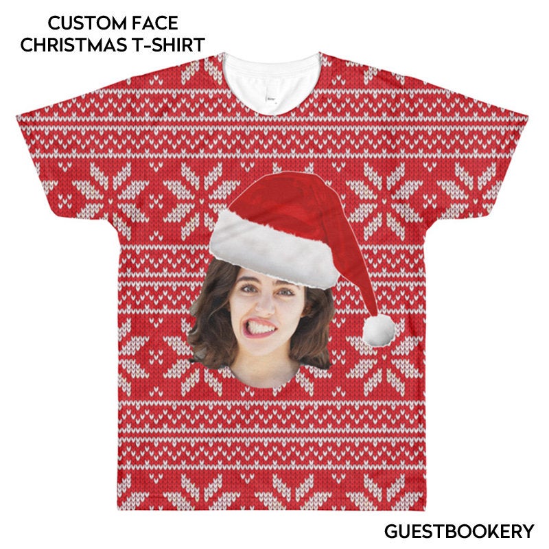 Custom Face Ugly Christmas T-shirt