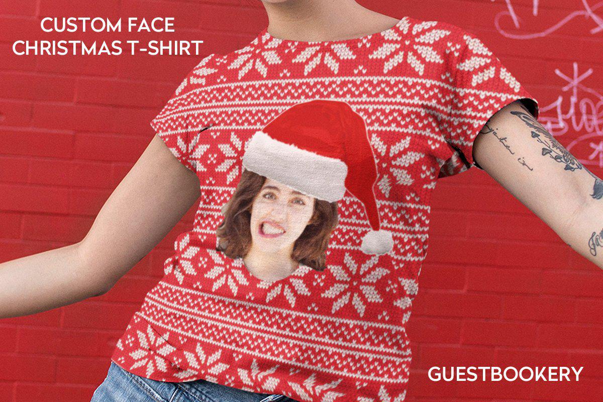 Custom Face Ugly Christmas T-shirt