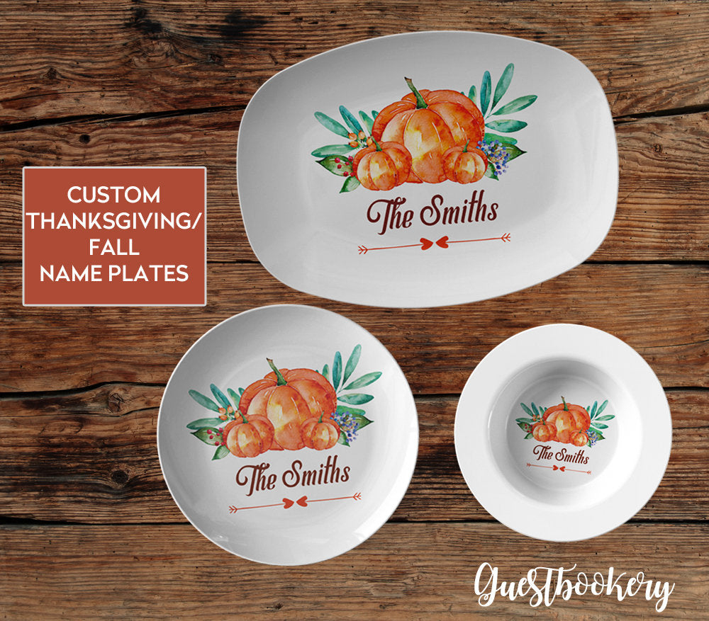 Custom Thanksgiving Plate Set
