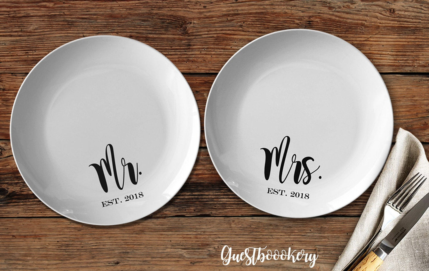 Custom Mr and Mrs Wedding Plates