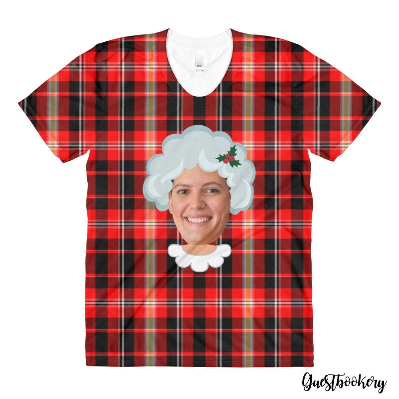 Custom Face Couple Christmas T-shirts