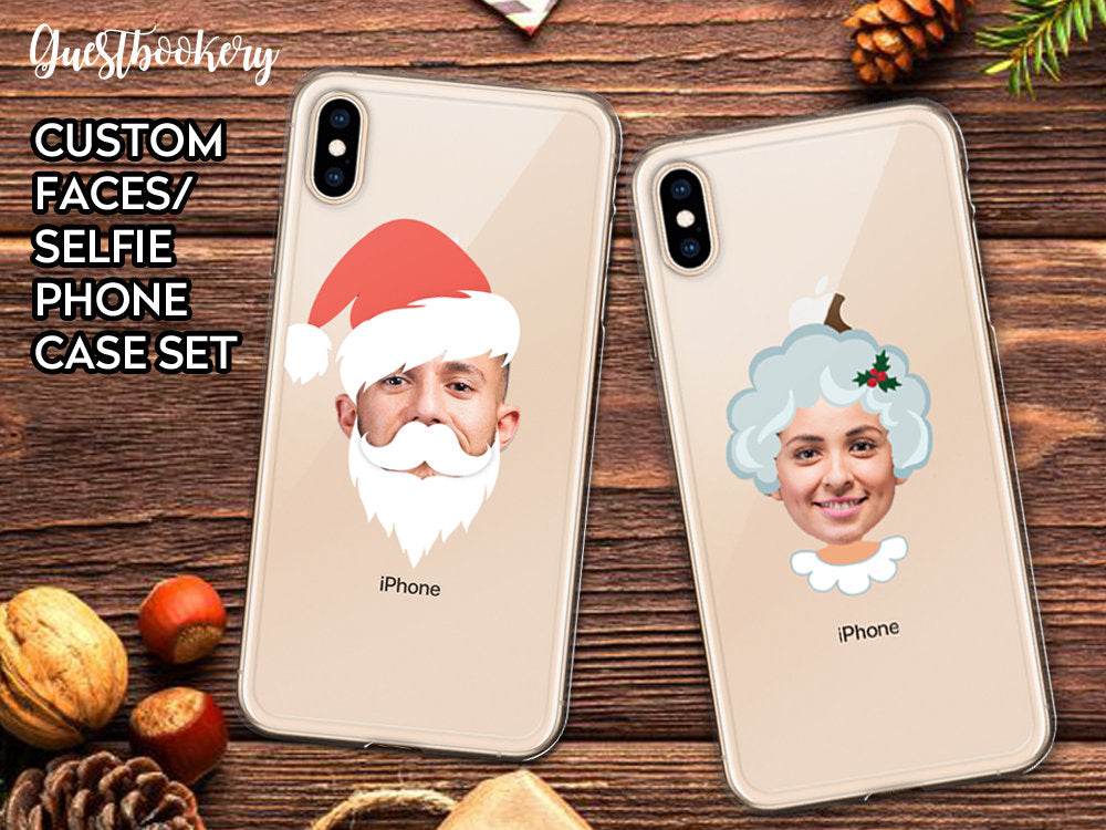 Custom Face Mr and Mrs Claus Phone Cases