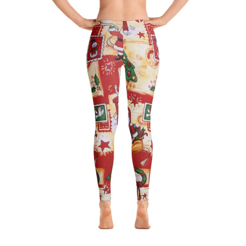 Gift Wrapping Christmas Leggings