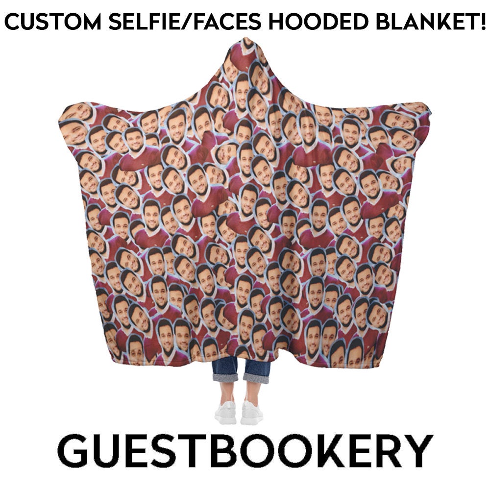 Custom Faces Hooded Blanket