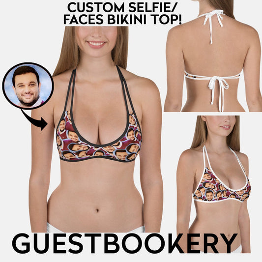 Custom Faces Bikini Top Swimsuit