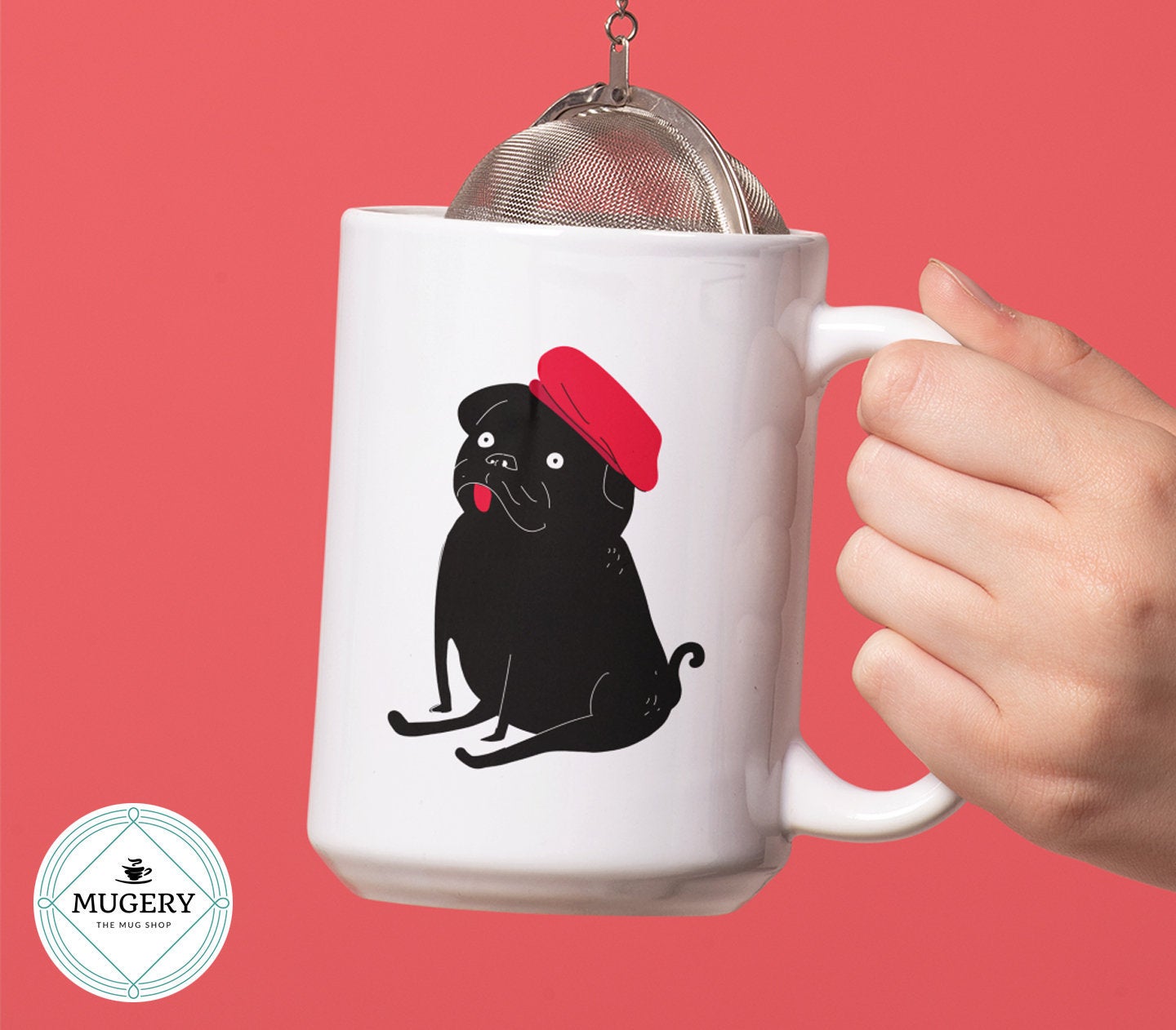 Black Pug Mug