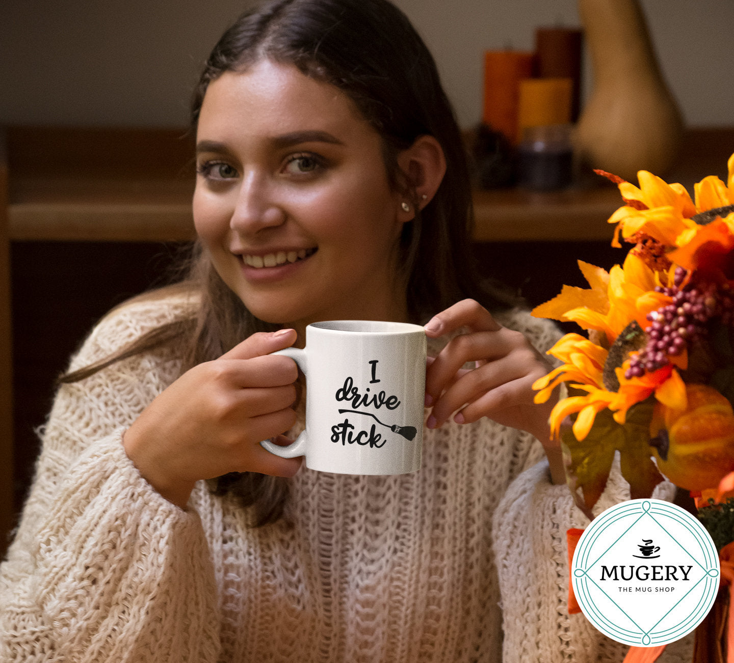 I Drive Stick Witch Mug