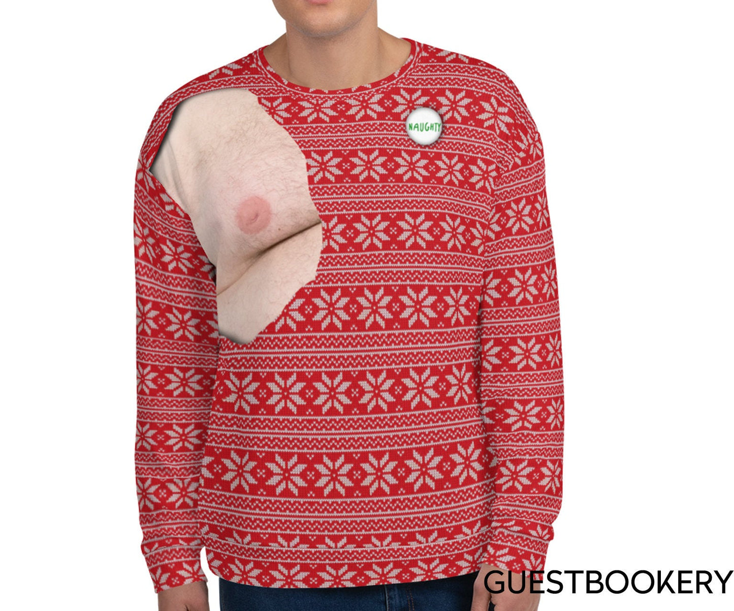 Hairy Chest Ugly Christmas Sweatshirt