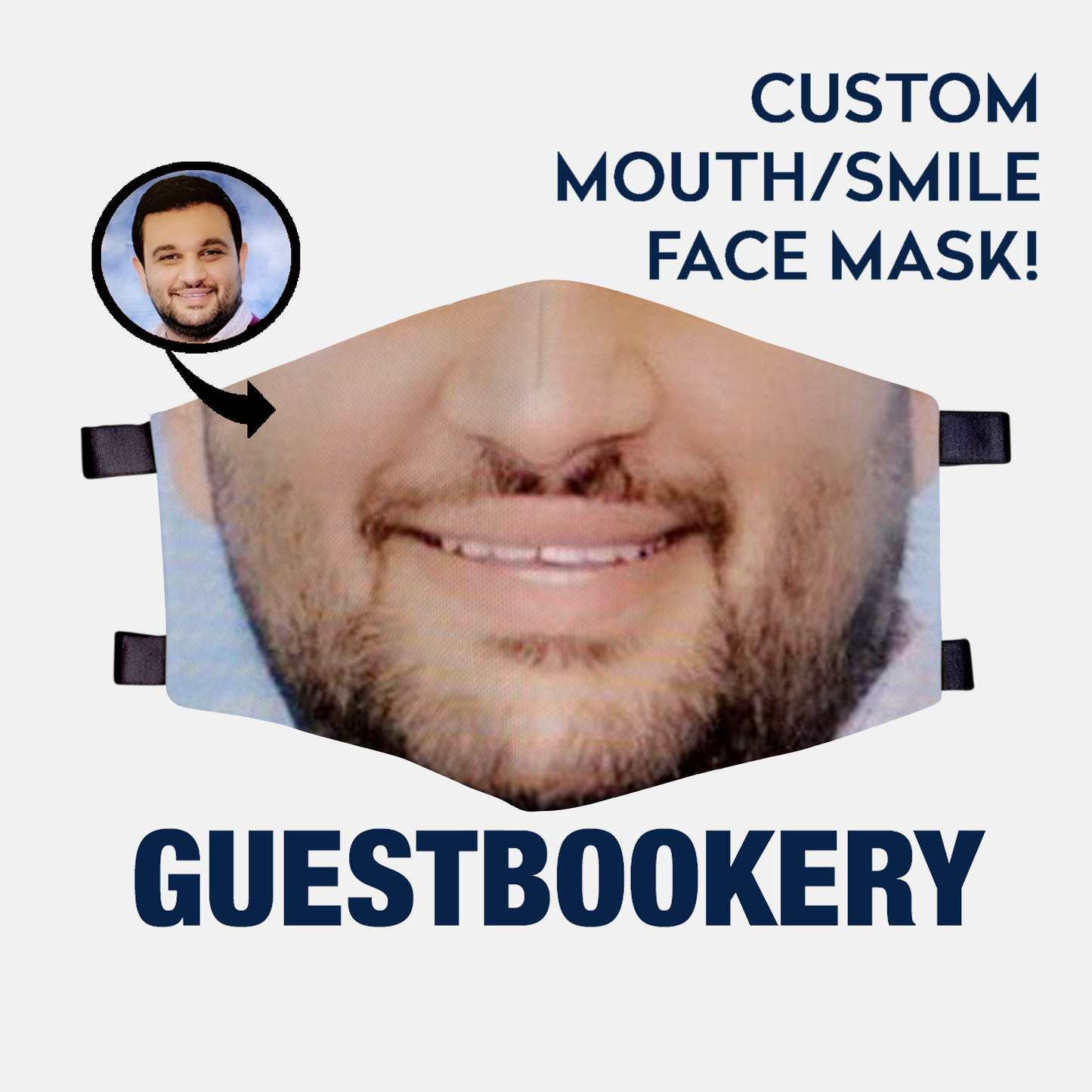 Custom Face or Mouth Face Mask - WASHABLE