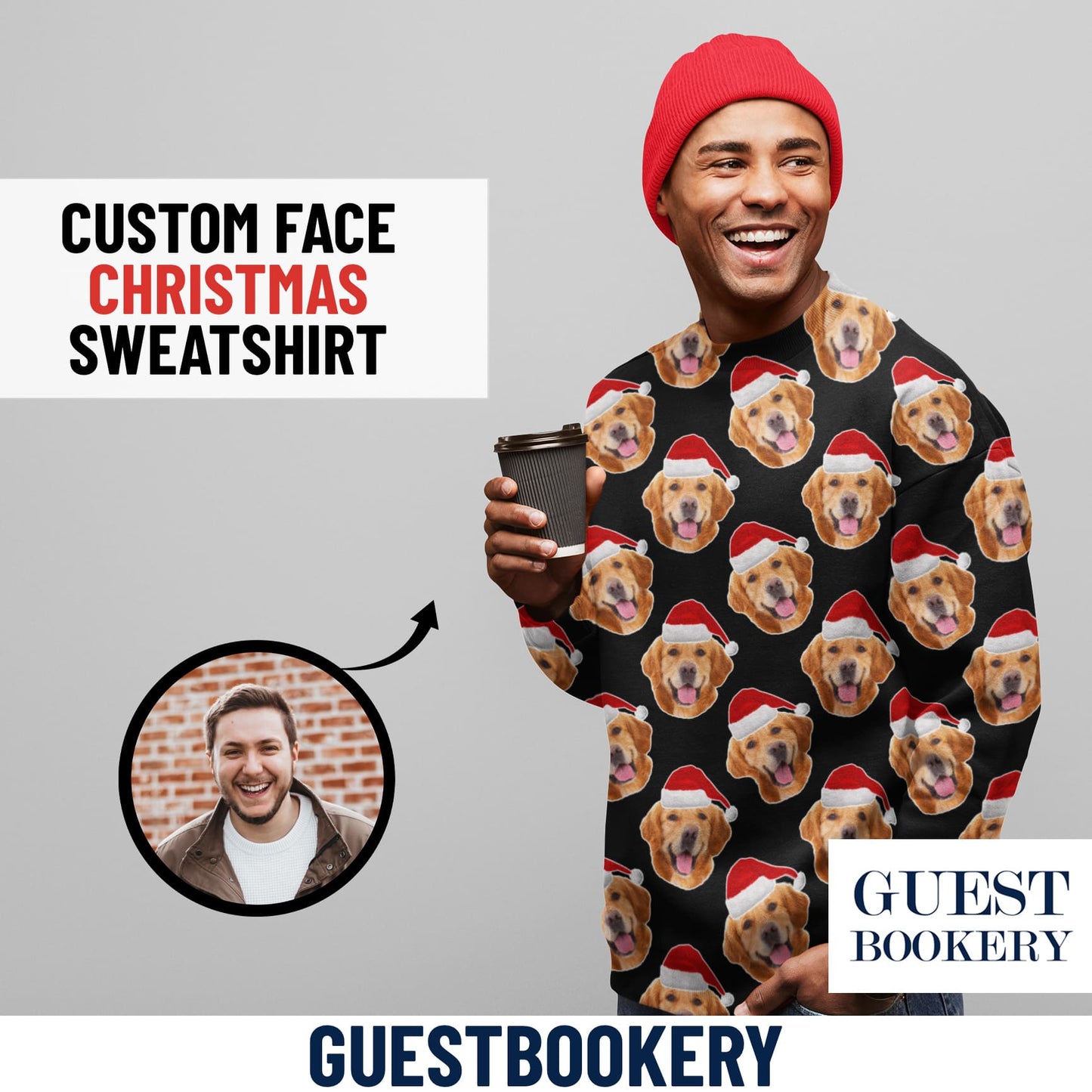 Custom Pet Faces Ugly Christmas Sweatshirt