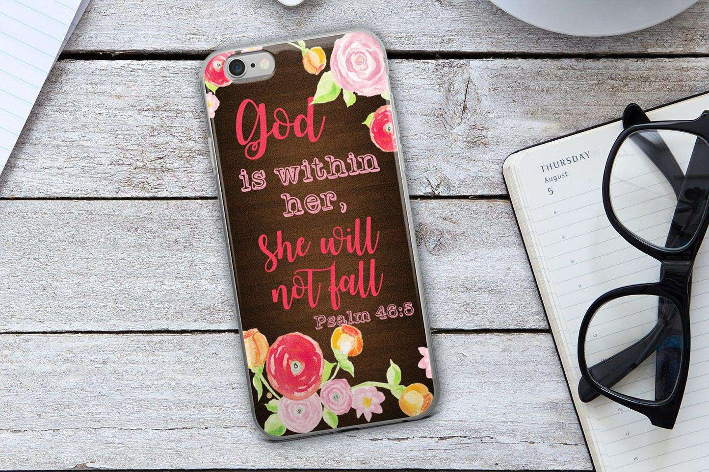 Bible Verse Phone Case - God Is Within Her She Will Not Fall Psalm 46:5