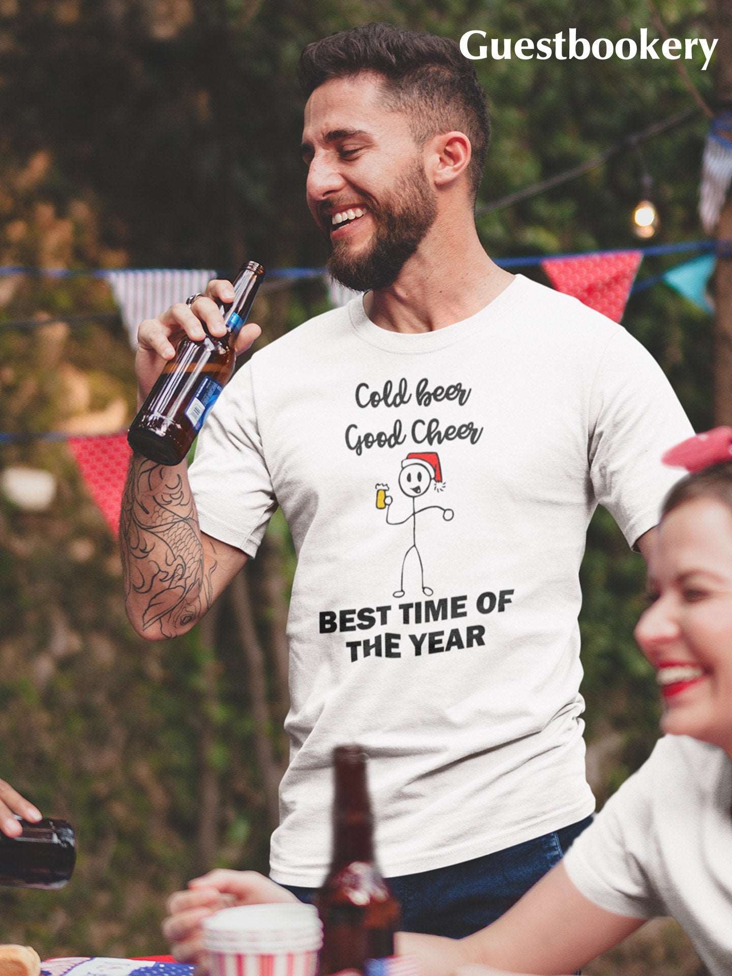 Cold Beer Good Cheer Christmas T-Shirt