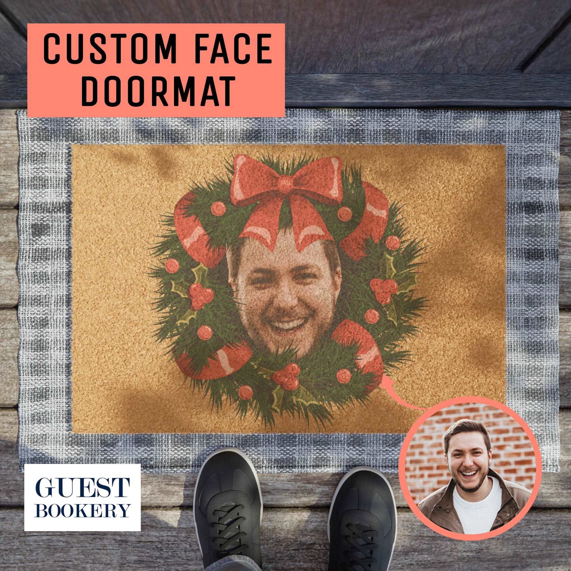 Custom Face Christmas Doormat