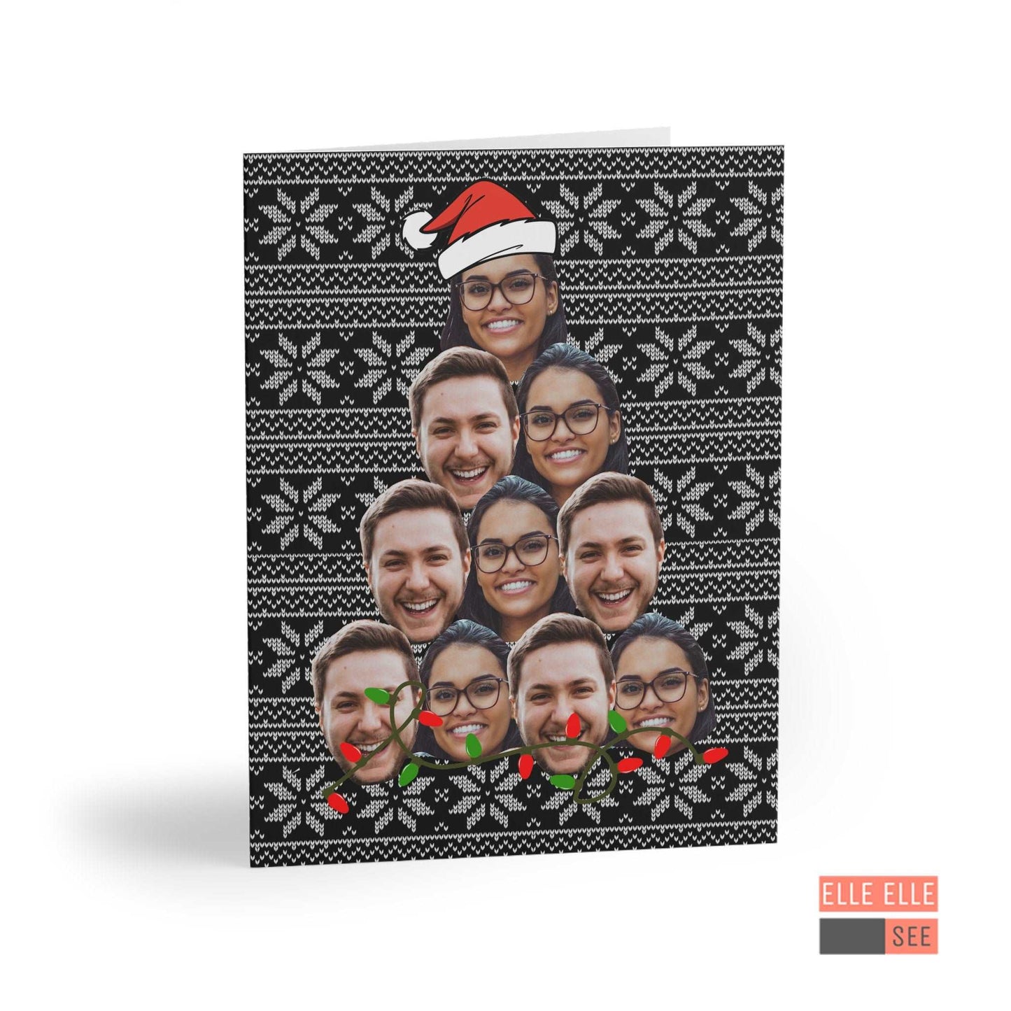 Custom Face Christmas Greeting Cards - Set of 24 - Family Christmas Card - OFFICE PARTY - Christmas Party - Custom Christmas Cards Greeting