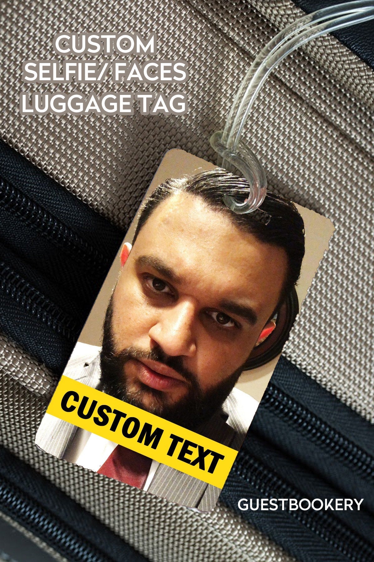 Custom Text Custom Face Luggage Tag