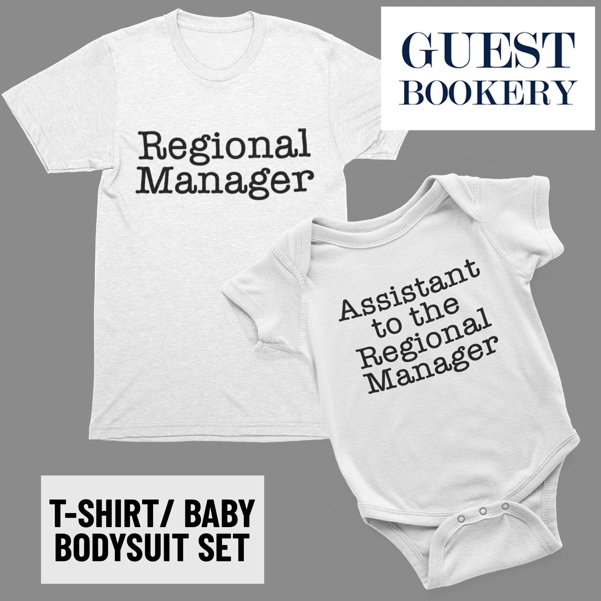 Regional Manager T-Shirt and Assistant to the Regional Manager Baby Bodysuit Set