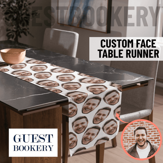 Custom Face Table Runner - Custom Face - Table Runner - Custom Table Runner - Home Decor - Housewarming Gift - New House Gift - Table Cloth