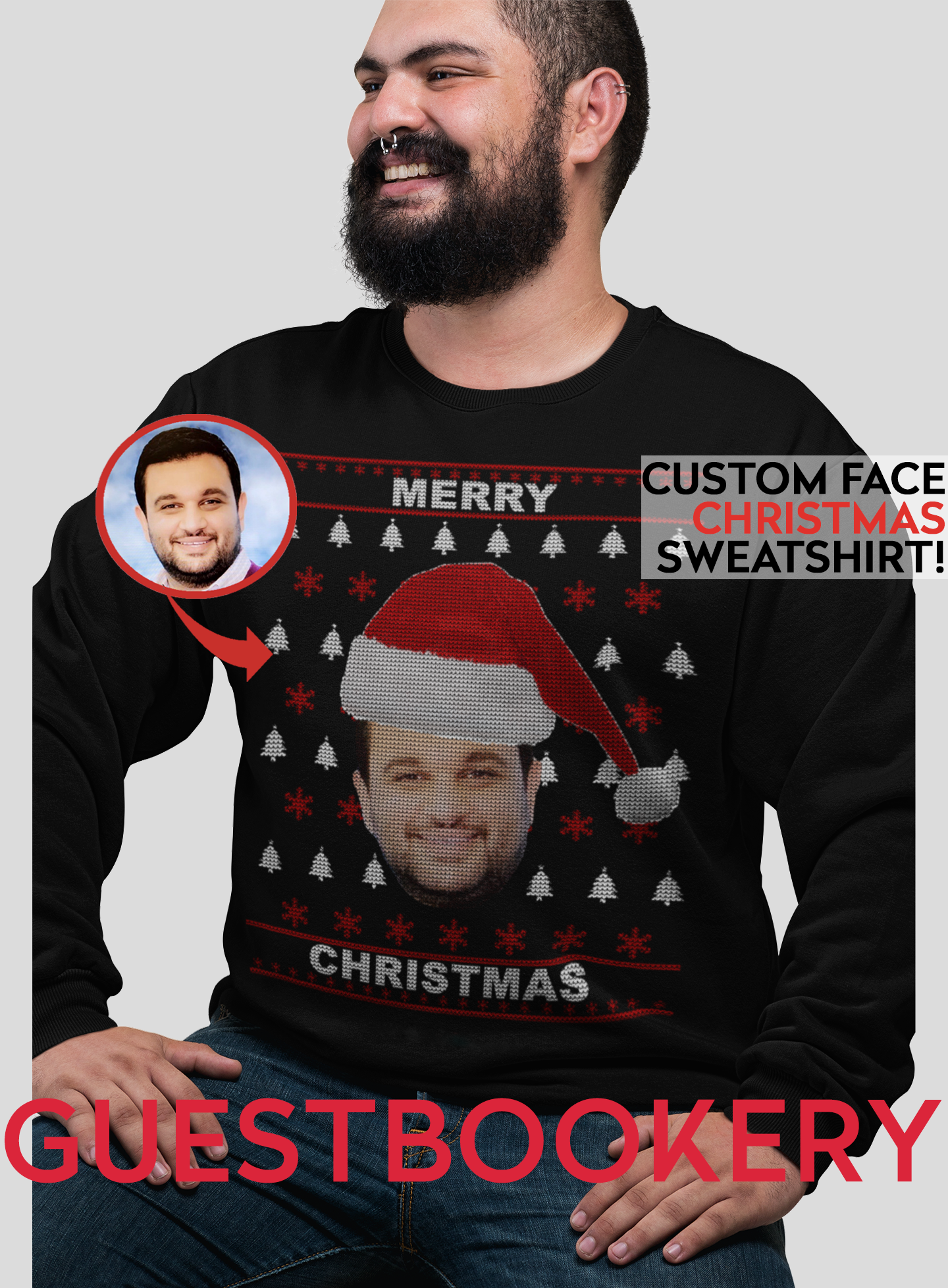 Custom Face Ugly Christmas Sweatshirt