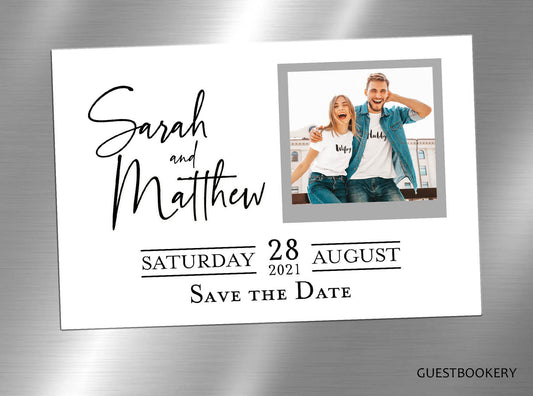 Minimalistic Save The Date Magnets - Custom Face