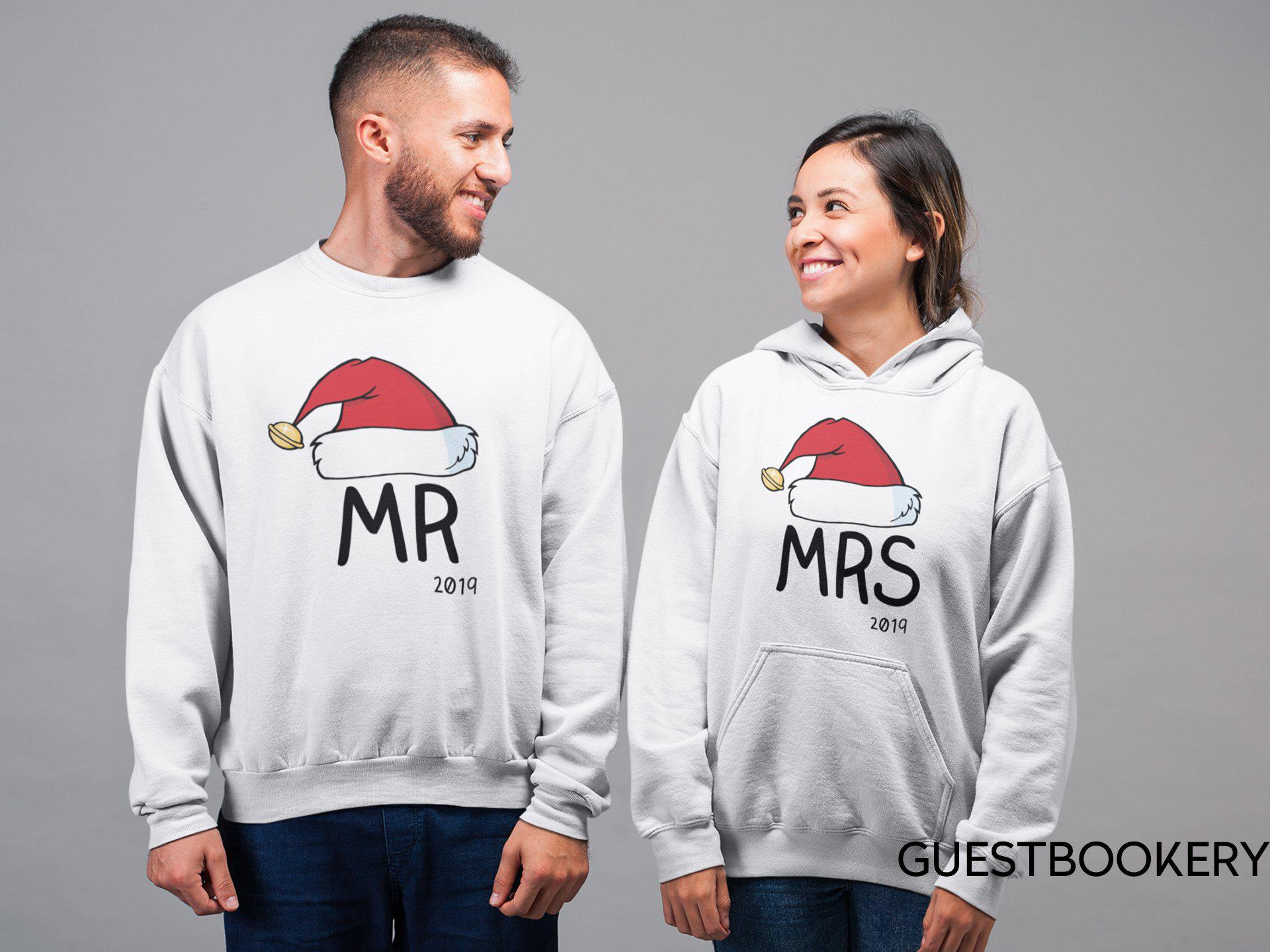 Mr and Mrs Christmas Hoodies - Guestbookery