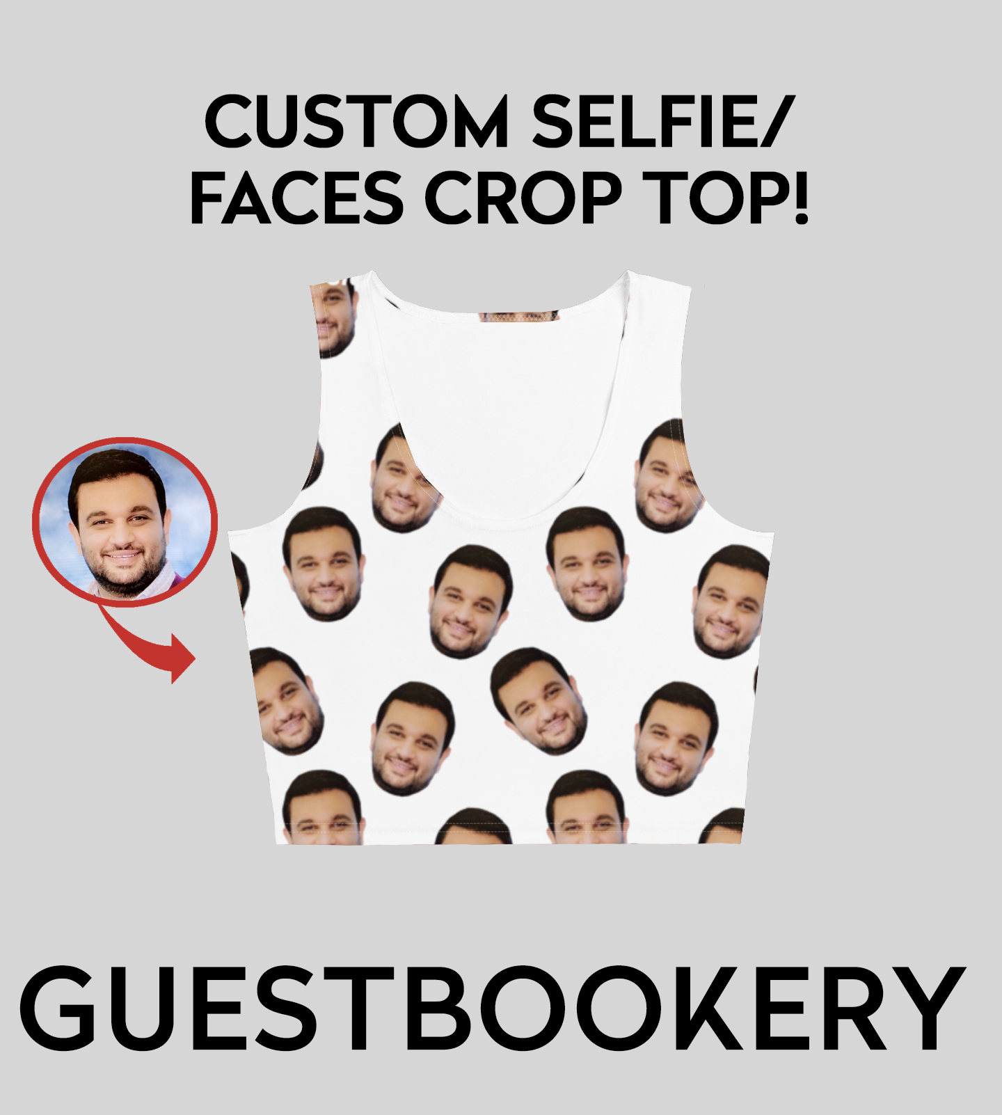 Custom Faces Crop Top