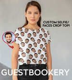 Load image into Gallery viewer, Custom Faces Crop Top
