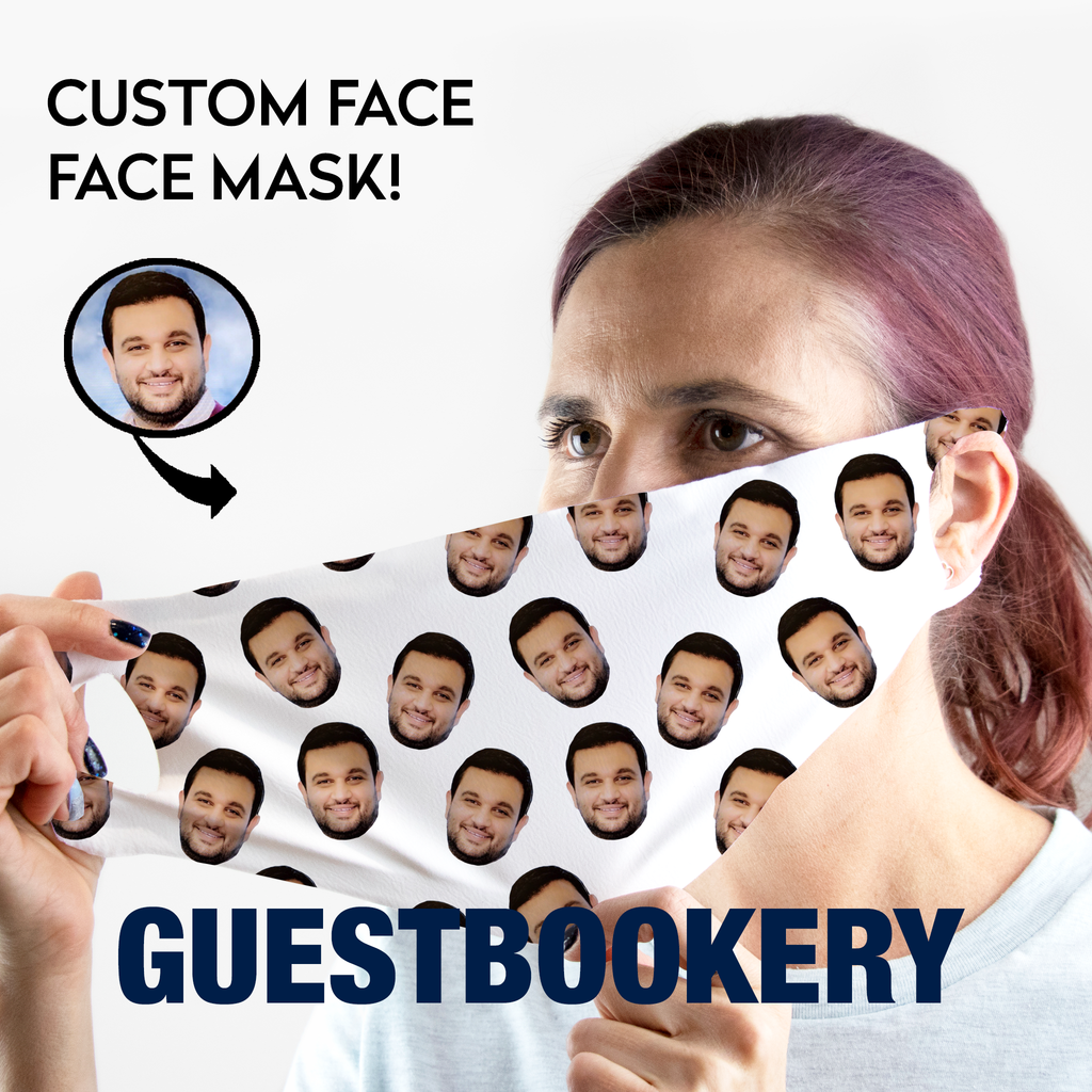 Custom Face WASHABLE Face Mask - Guestbookery