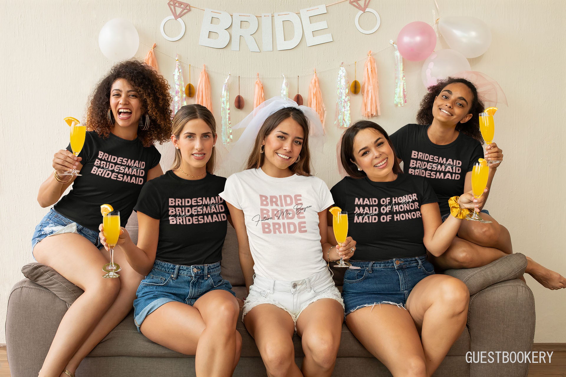 Personalized Bridesmaids shirts Bachelorette Party T-shirts