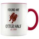 Load image into Gallery viewer, Found My Otter Half Accent Mug 2019 - Guestbookery
