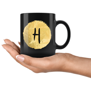 H Mug Black - Guestbookery