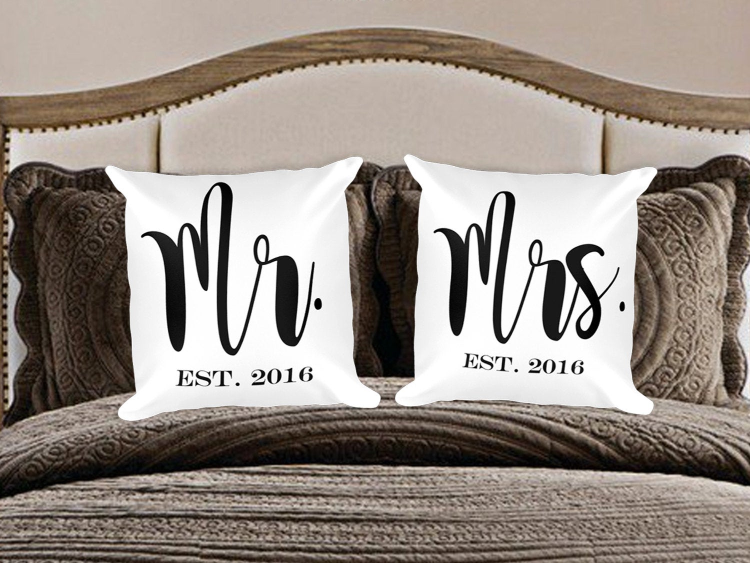 Custom Mr and Mrs Pillows