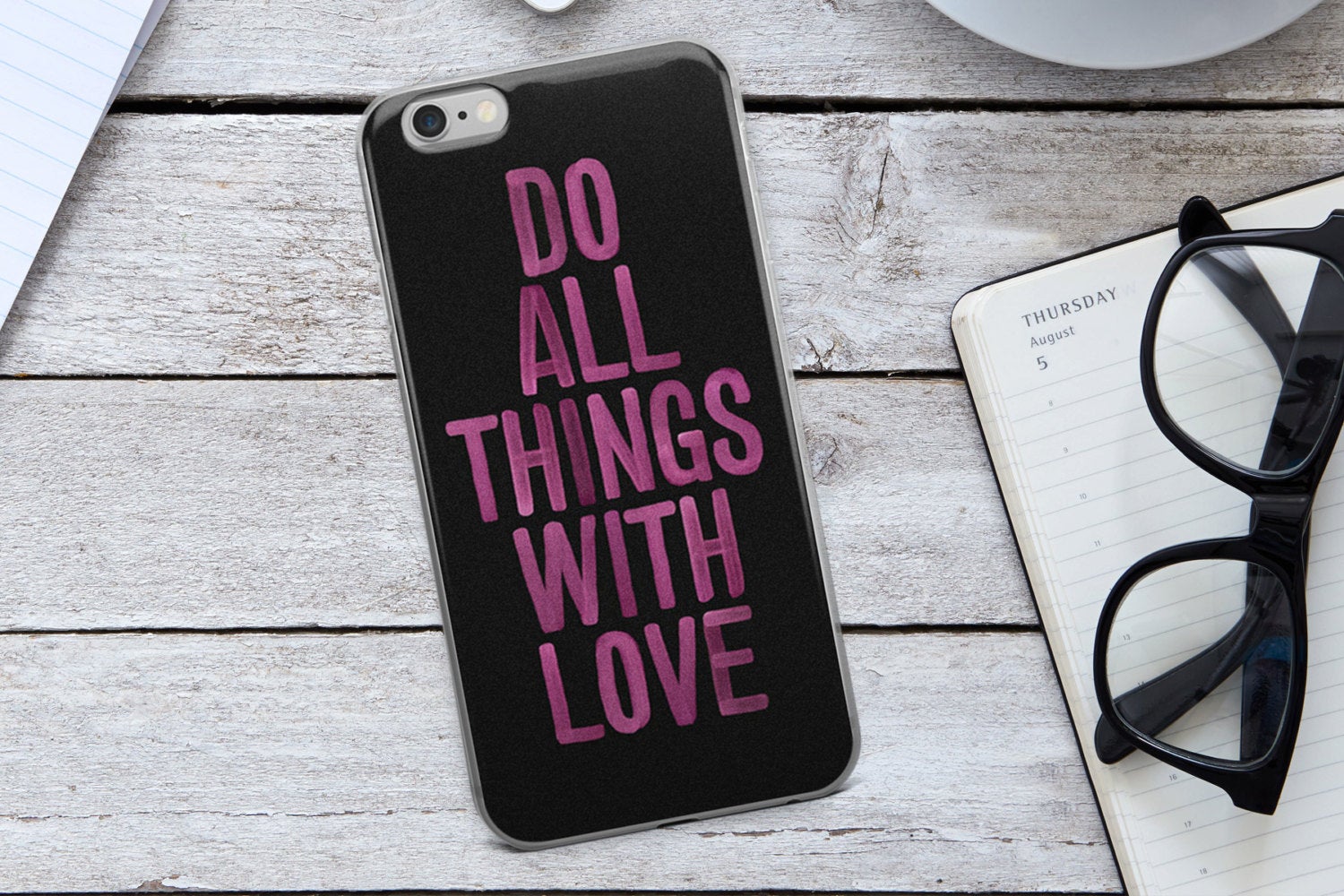 Do All Things With Love Phone Case
