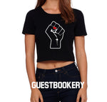 Load image into Gallery viewer, Feminist Fist Crop Top
