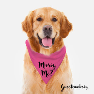 Marry Me Proposal Dog Bandana