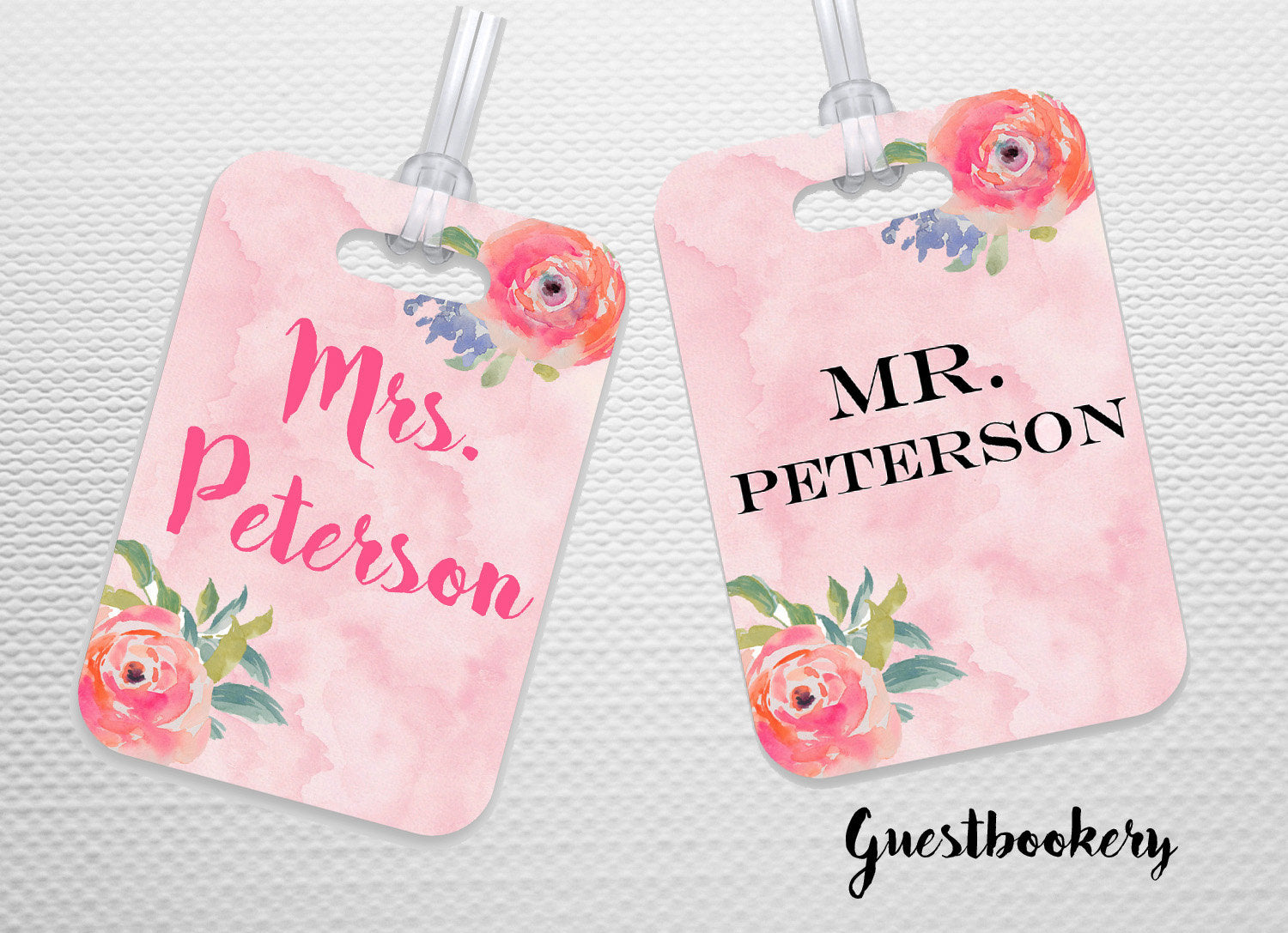 Custom Mr and Mrs Luggage Tags