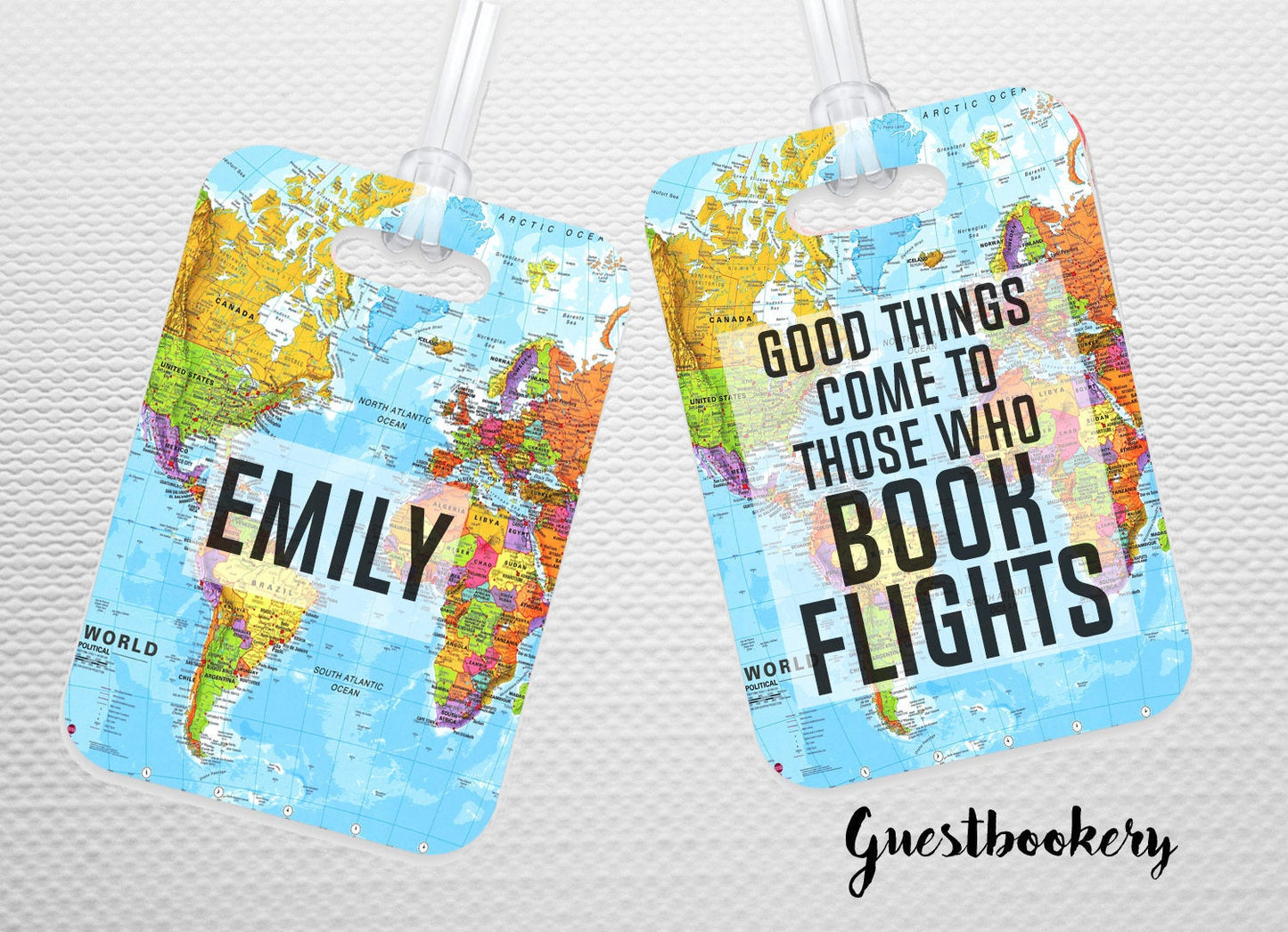 Custom Good Things Happen to Those Who Book Flights Luggage Tag